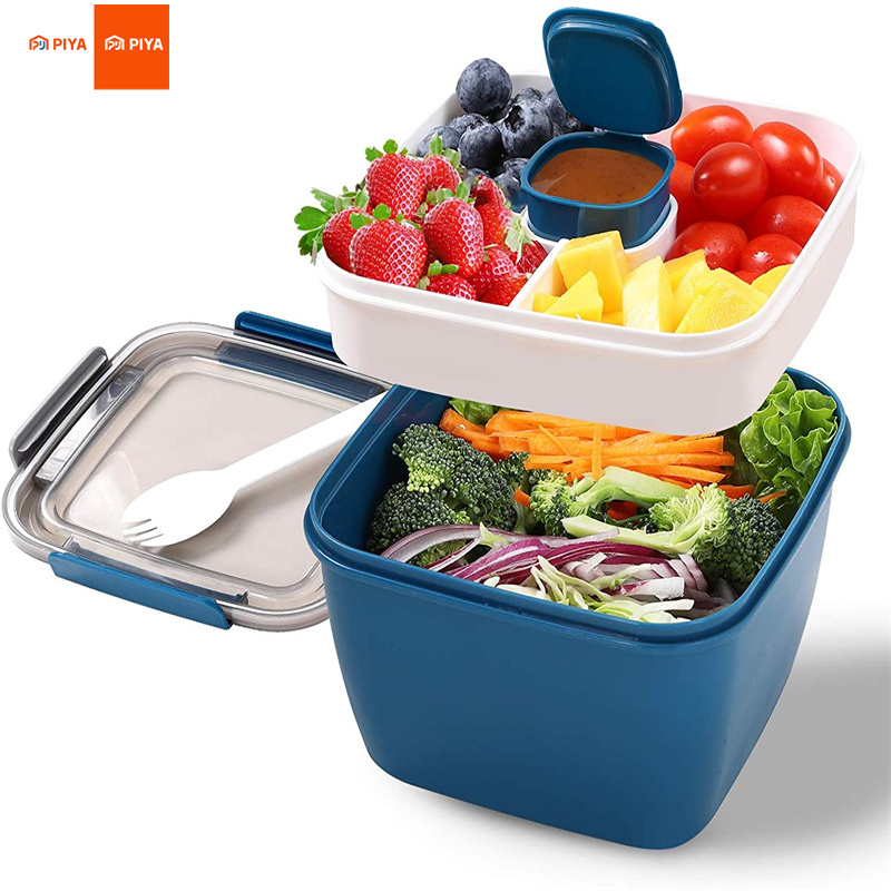 Food Storage Box Large - المحمولة سلطة الغداء الحاويات سلطة السلطانية