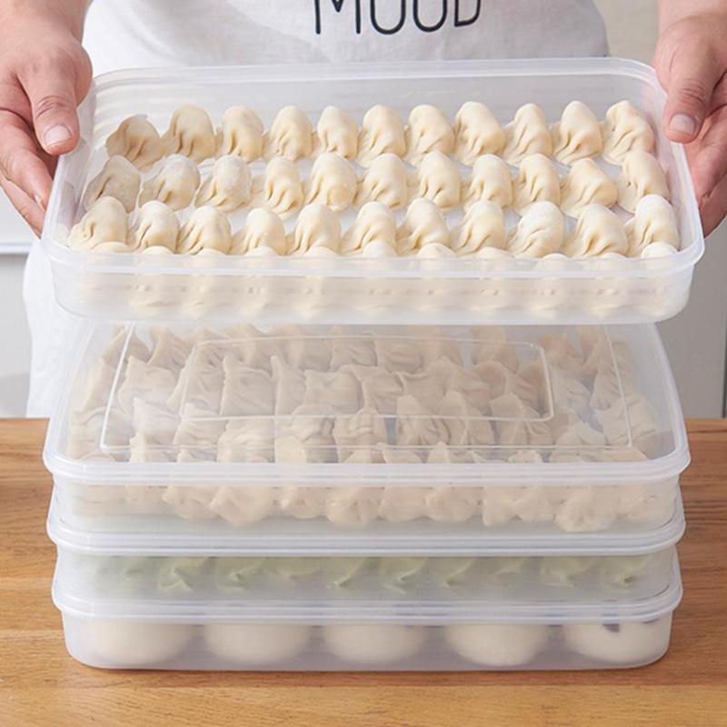 Food Storage Containers Set - صندوق تخزين شفاف للمطبخ، منظم للثلاجة،