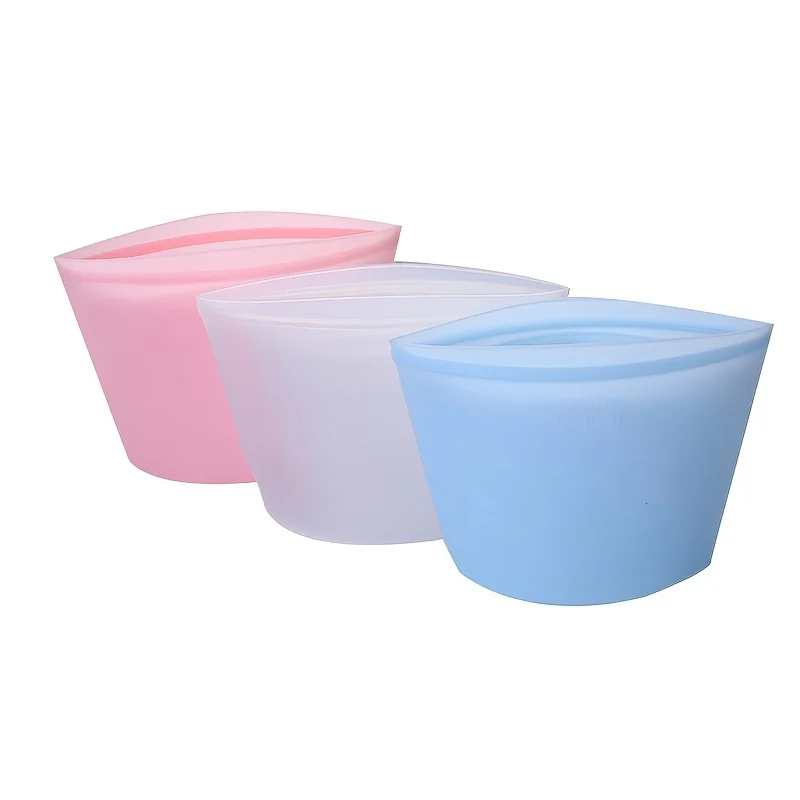 Food Storage Zipper Bags - أكياس تخزين سيليكون قابلة لإعادة الاستخدام