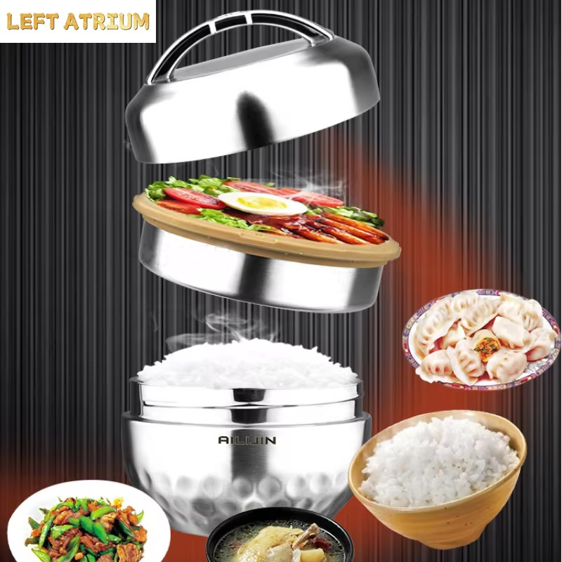 Food Storage Thermos - صندوق غداء مزدوج الطبقات لحفظ الحرارة،
