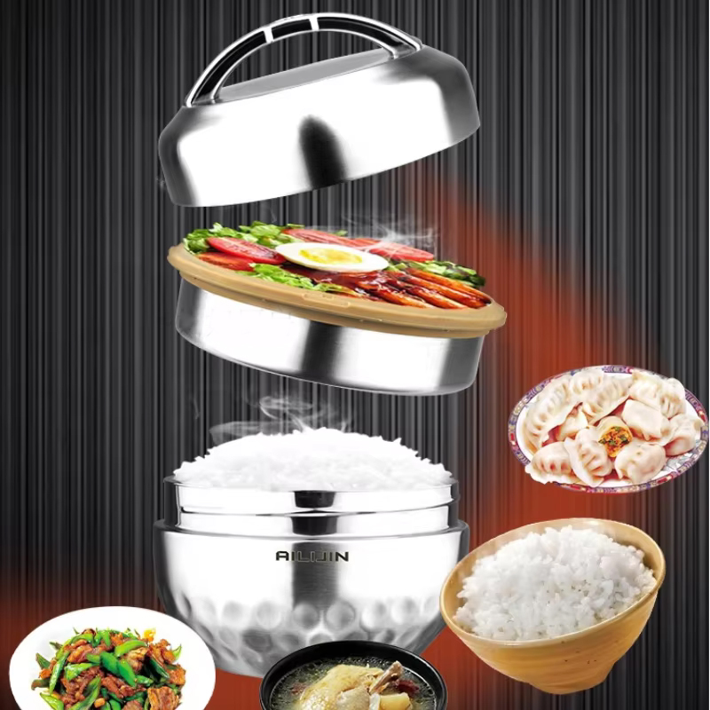 Food Storage Thermos - صندوق غداء مزدوج الطبق يحافظ على