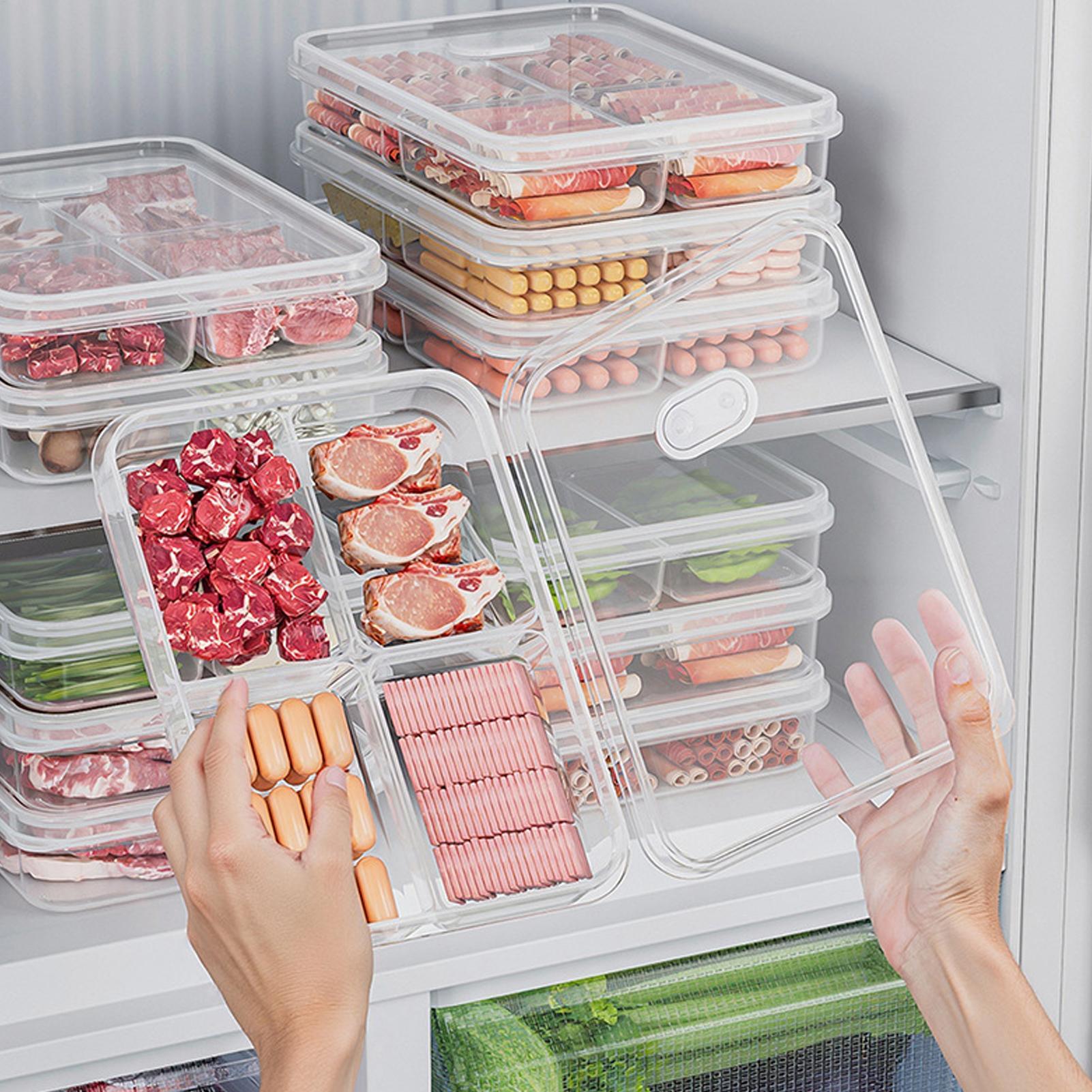 Food Storage Containers Set - صندوق تخزين للثلاجة، علبة حفظ اللحوم