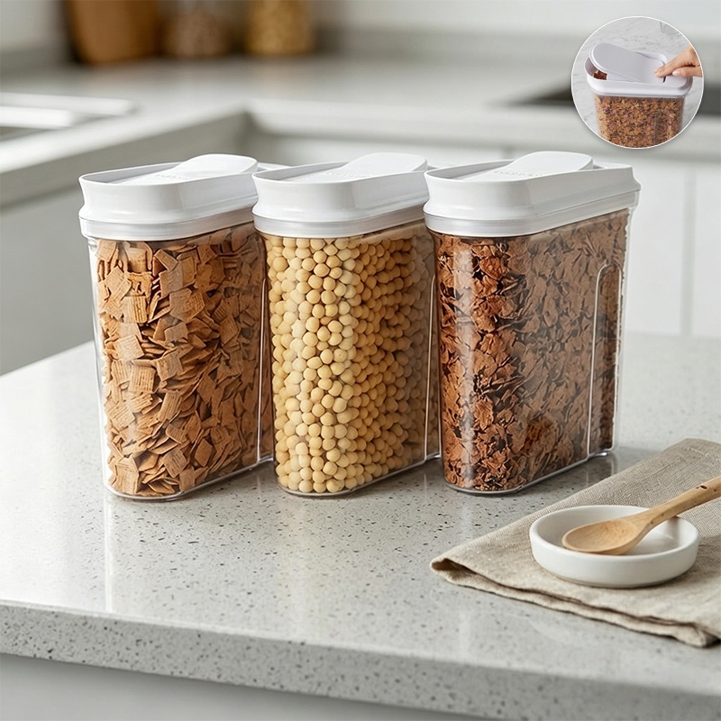 Food Storage In Pantry - حاويات تخزين طعام محكمة الإغلاق للمخزن،