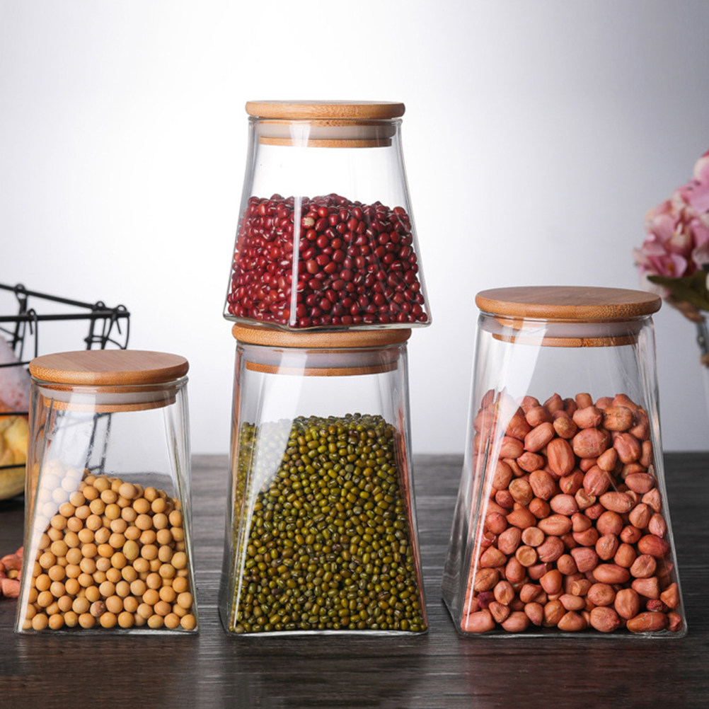 وعاء تخزين زجاجي محكم الإغلاق  - مراجعة Food Storage Jars With Wooden Lids وسعره