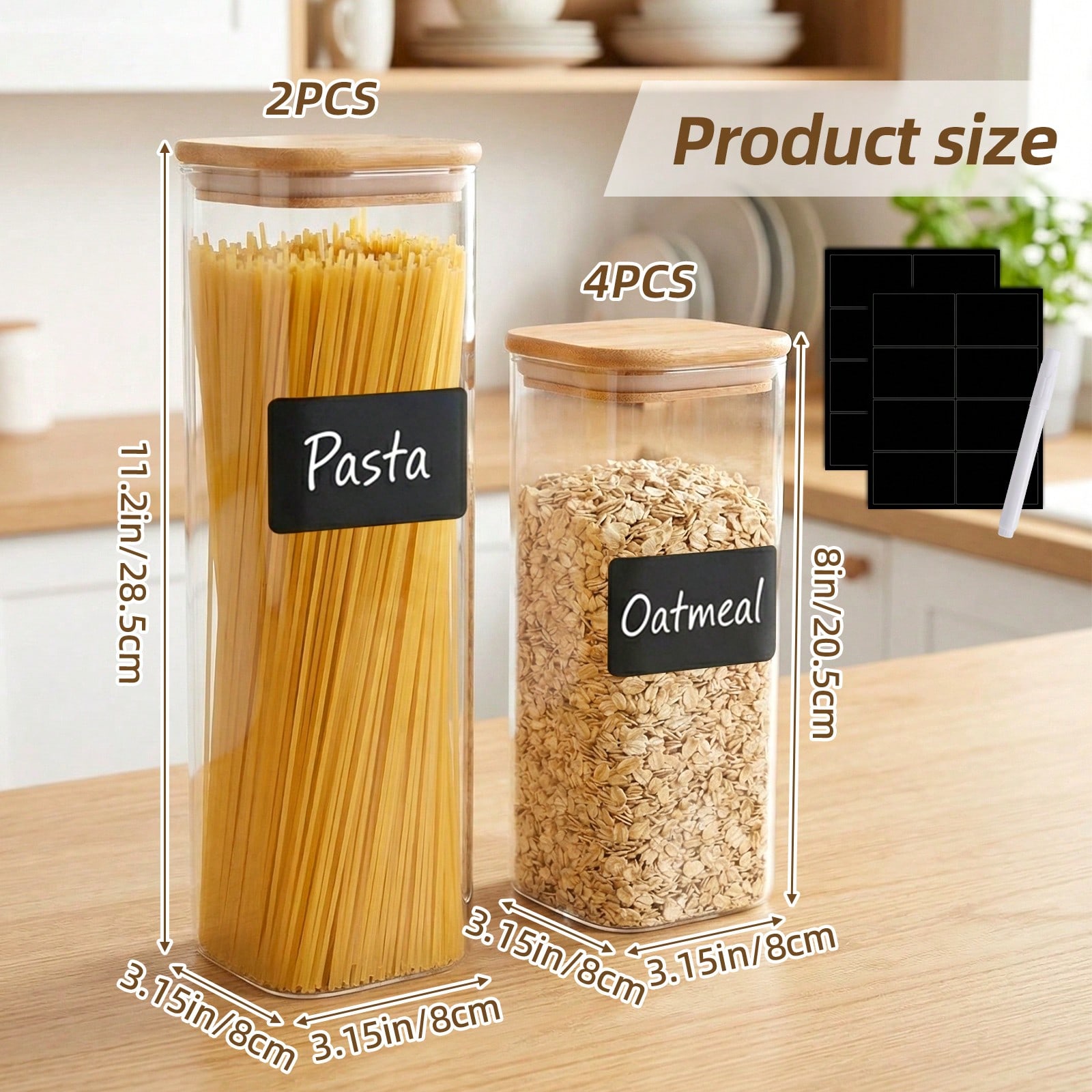 6/12 قطعة من حاويات تخزين الطع - مراجعة Food Storage In Pantry وسعره