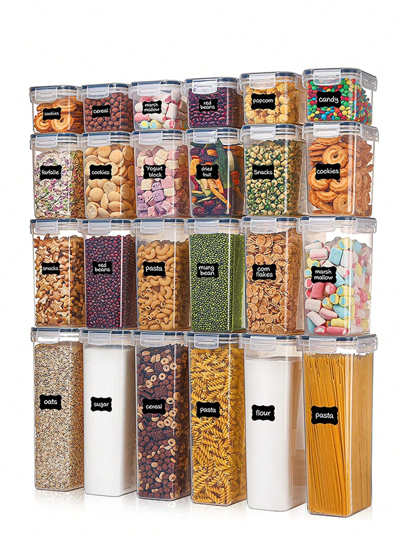 48 قطعة من حاويات تخزين الطعام - مراجعة Food Storage In Pantry وسعره