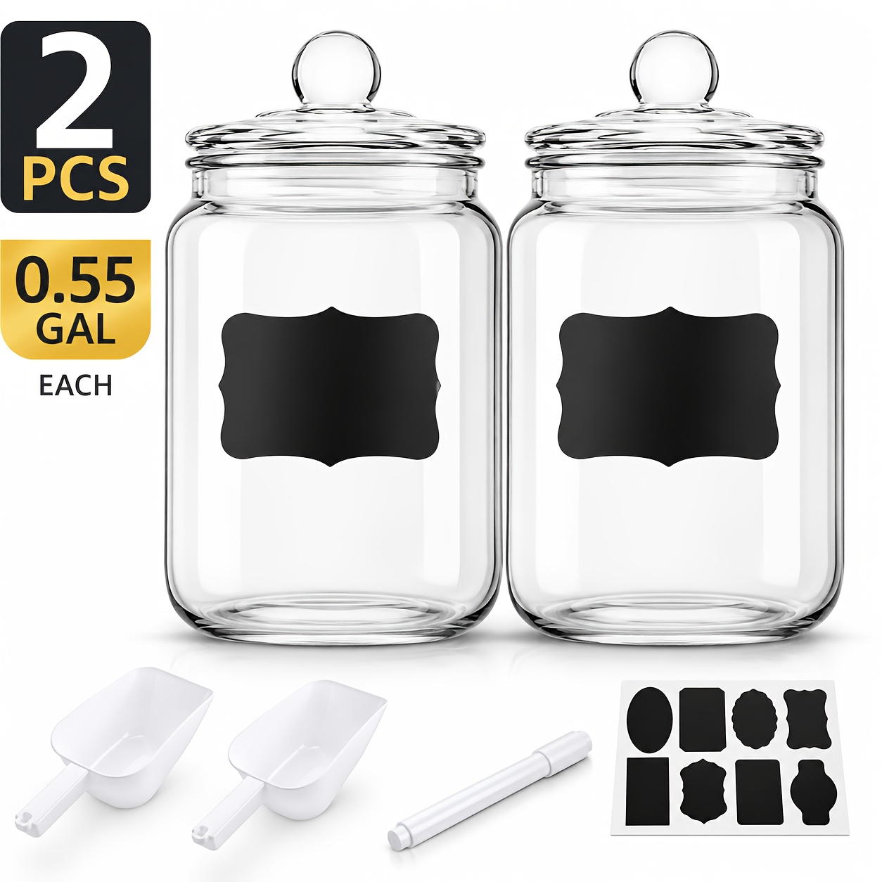 2 قطعة من أوعية الزجاج للخزائن - مراجعة Food Storage Containers Set وسعره