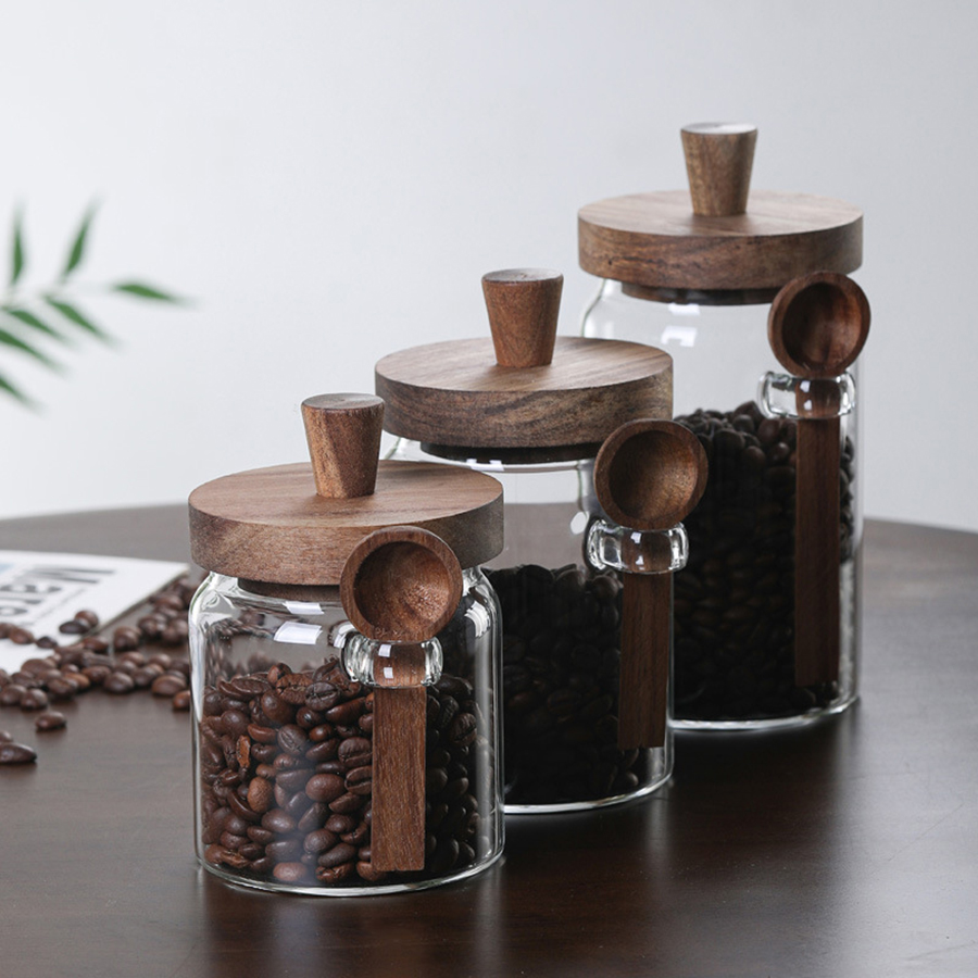حاويات تخزين المواد الغذائية ا - مراجعة Food Storage Jars With Wooden Lids وسعره