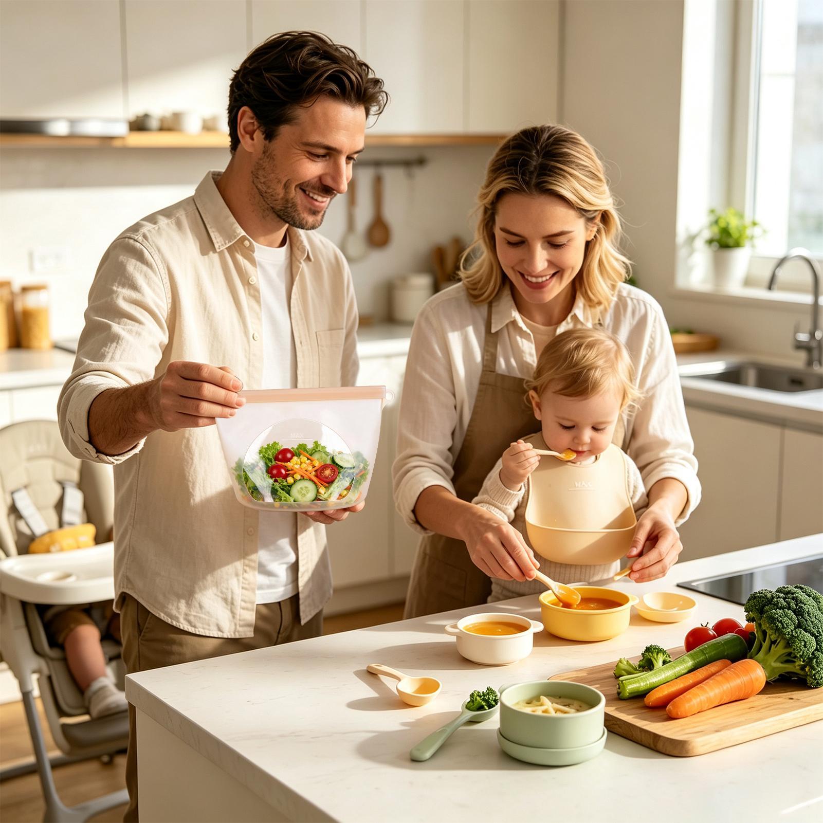 أكياس تخزين طعام من السيليكون  - مراجعة Ziploc Food Storage وسعره