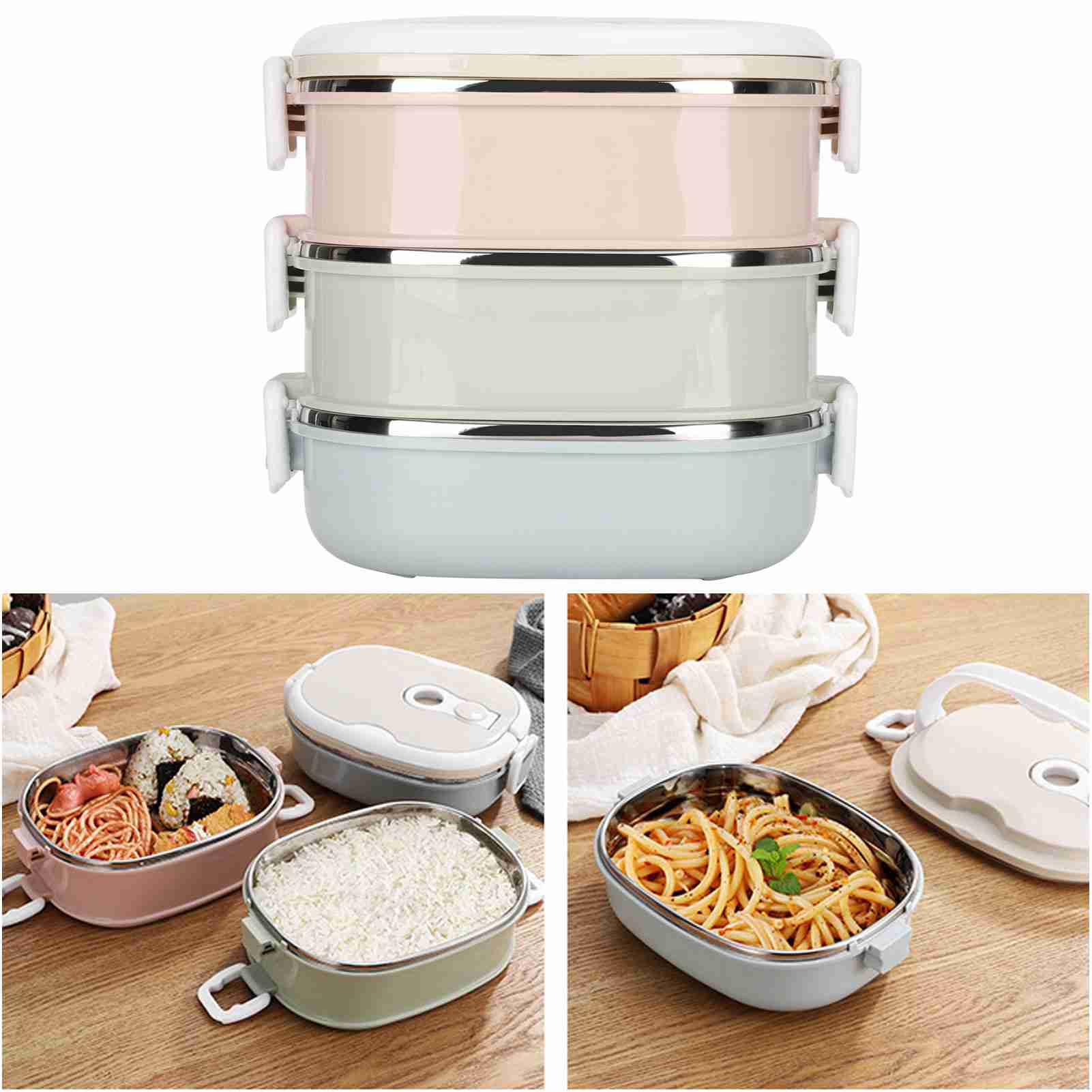 صندوق غداء متعدد الطبقات بسعة  - مراجعة Food Storage Box Large وسعره