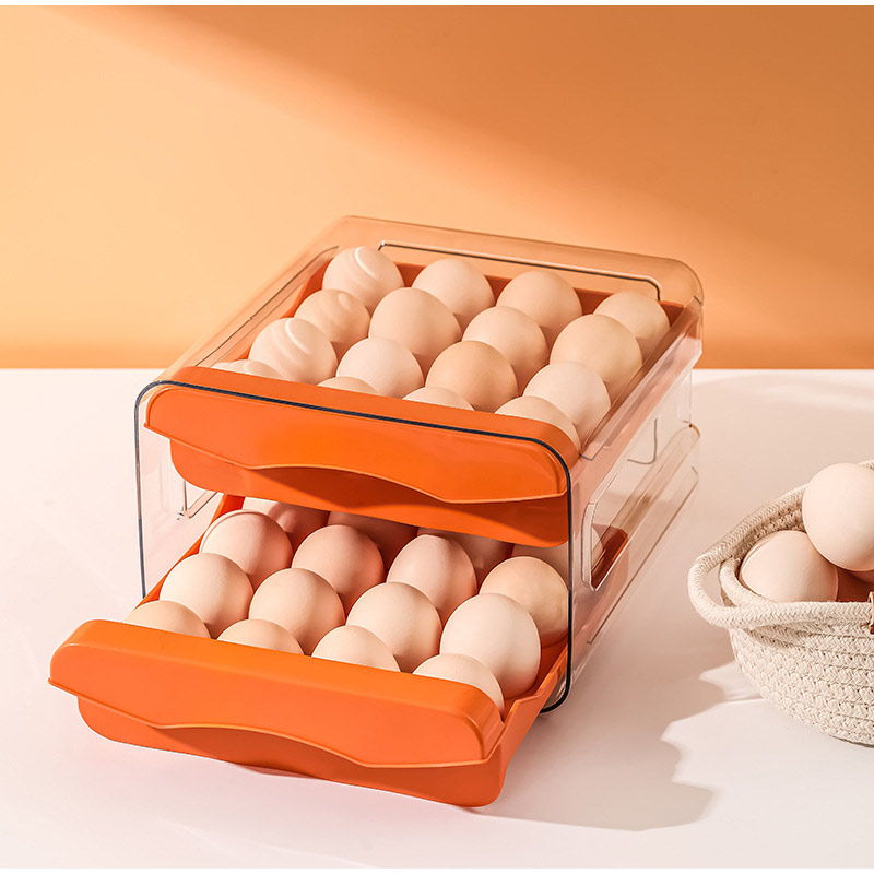 صندوق تخزين البيض ذو الطبقتين  - مراجعة Food Storage Box Large وسعره