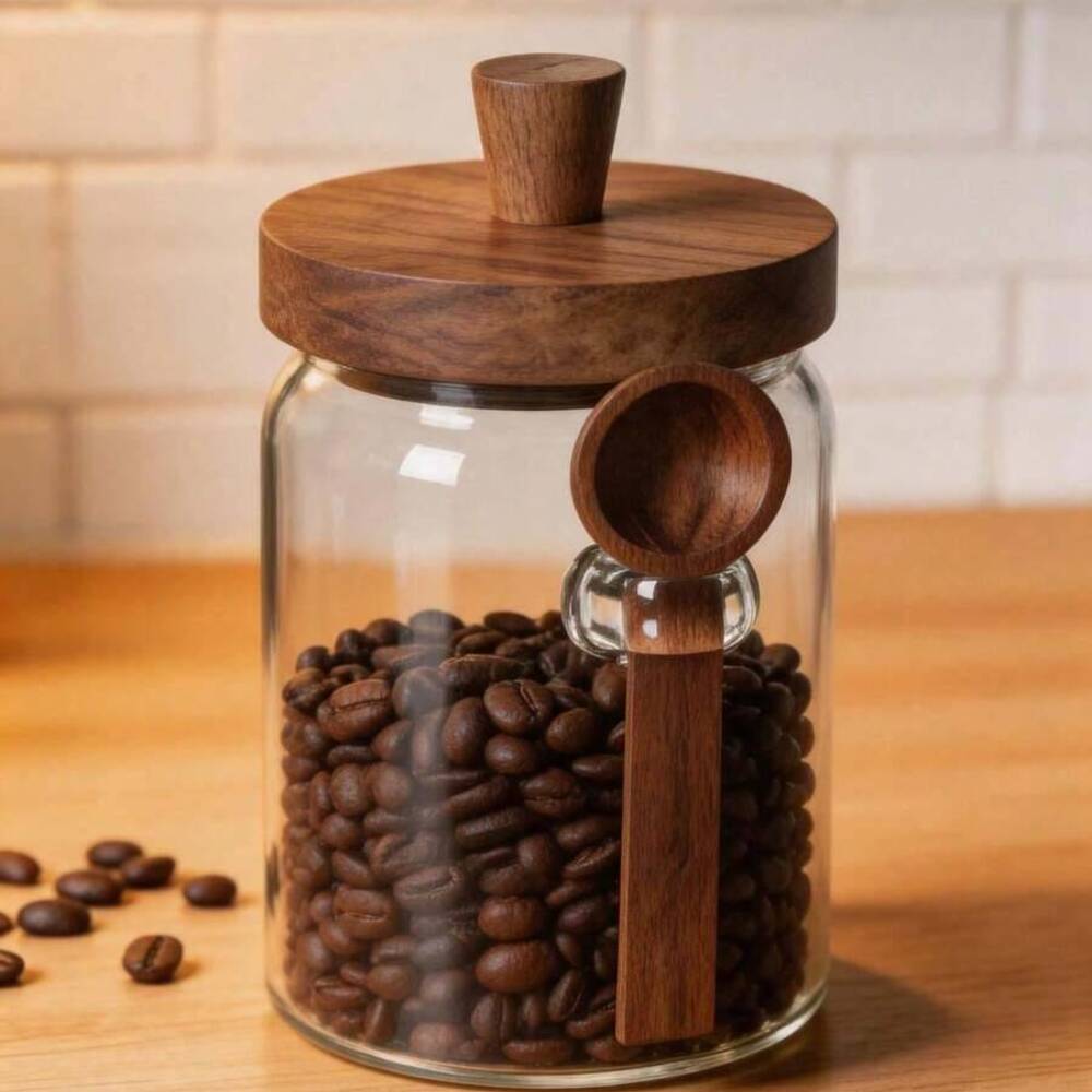 مجموعة من 3 قطع من الأوعية الز - مراجعة Food Storage Jars With Wooden Lids وسعره