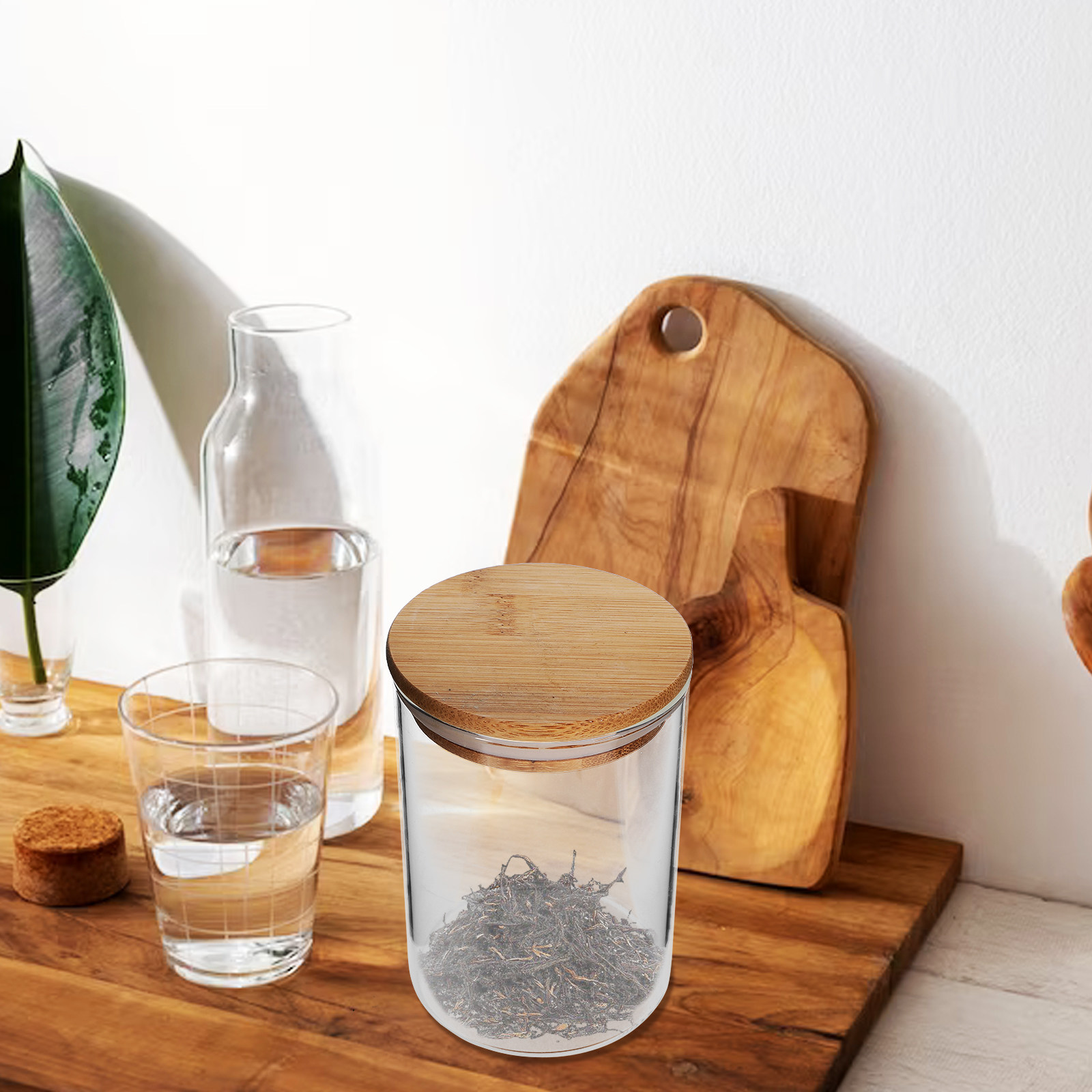 3 قطع من أوعية التخزين الزجاجي - مراجعة Food Storage Jars With Wooden Lids وسعره