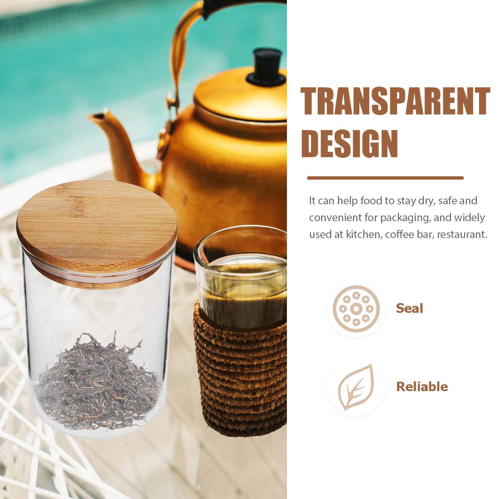 3 قطع من أوعية التخزين الزجاجي - مراجعة Food Storage Jars With Wooden Lids وسعره
