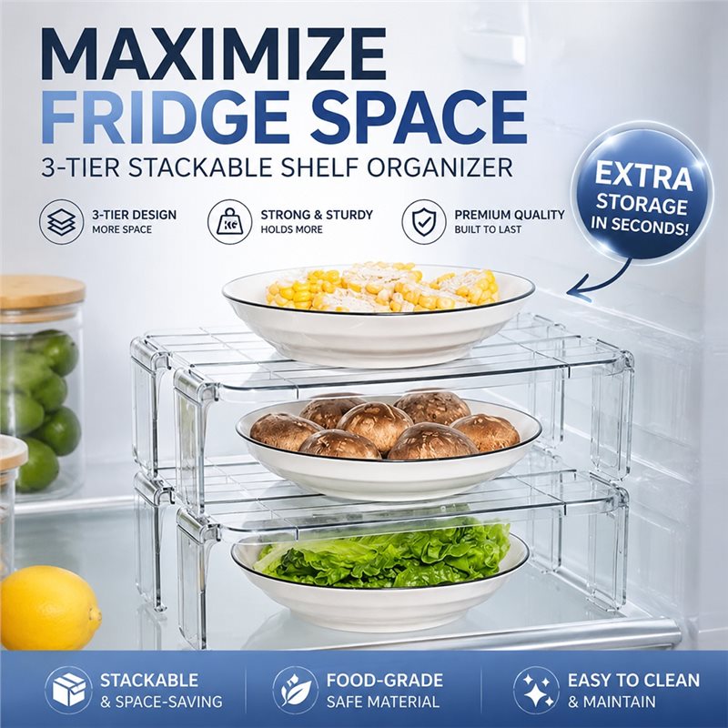 منظم تخزين شفاف قابل للتكديس ل - مراجعة Food Storage Management وسعره