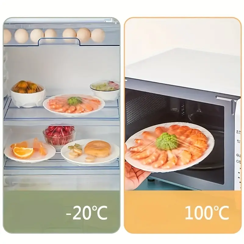 100 قطعة من أغطية الأوعية البل - مراجعة Food Storage Food Safety وسعره