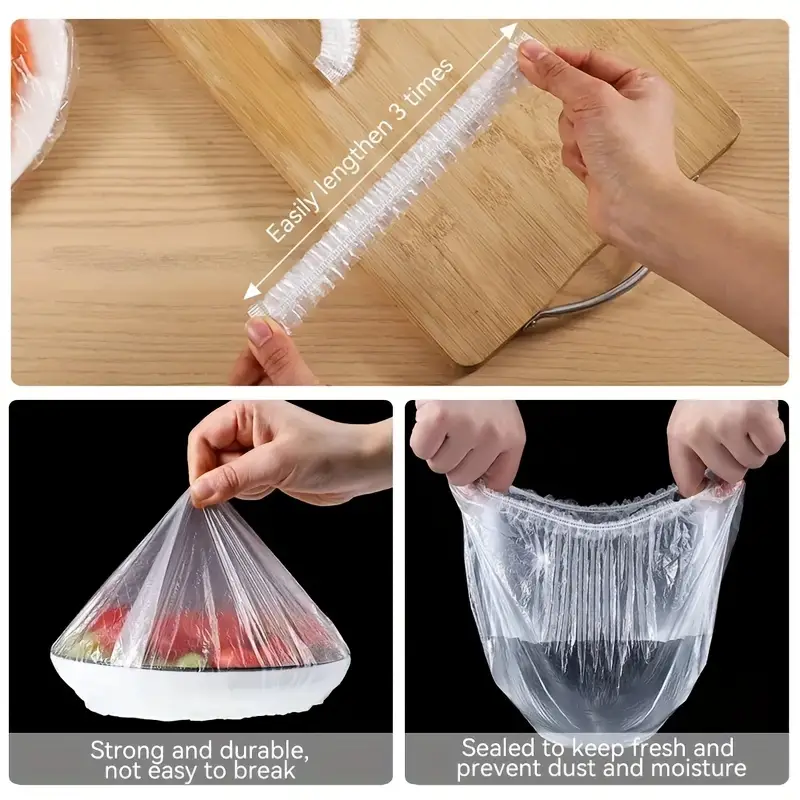 100 قطعة من أغطية الأوعية البل - مراجعة Food Storage Food Safety وسعره