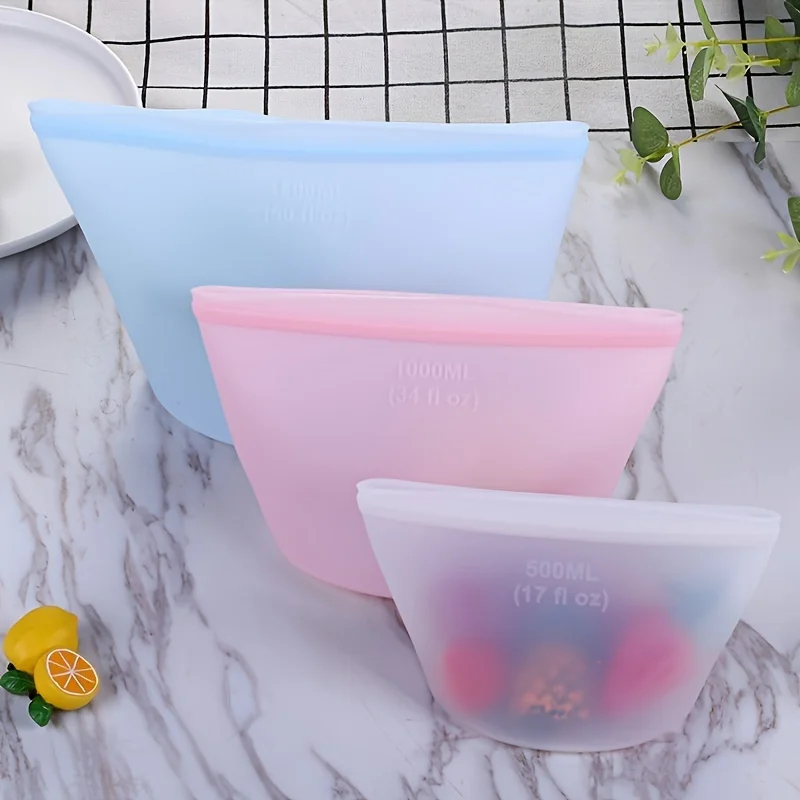 أكياس تخزين سيليكون قابلة لإعا - مراجعة Food Storage Zipper Bags وسعره