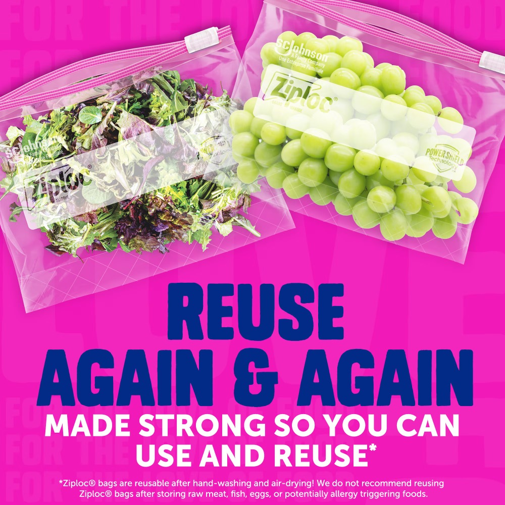 زيب لوك ®   أكياس تخزين الطعام - مراجعة Ziploc Food Storage وسعره