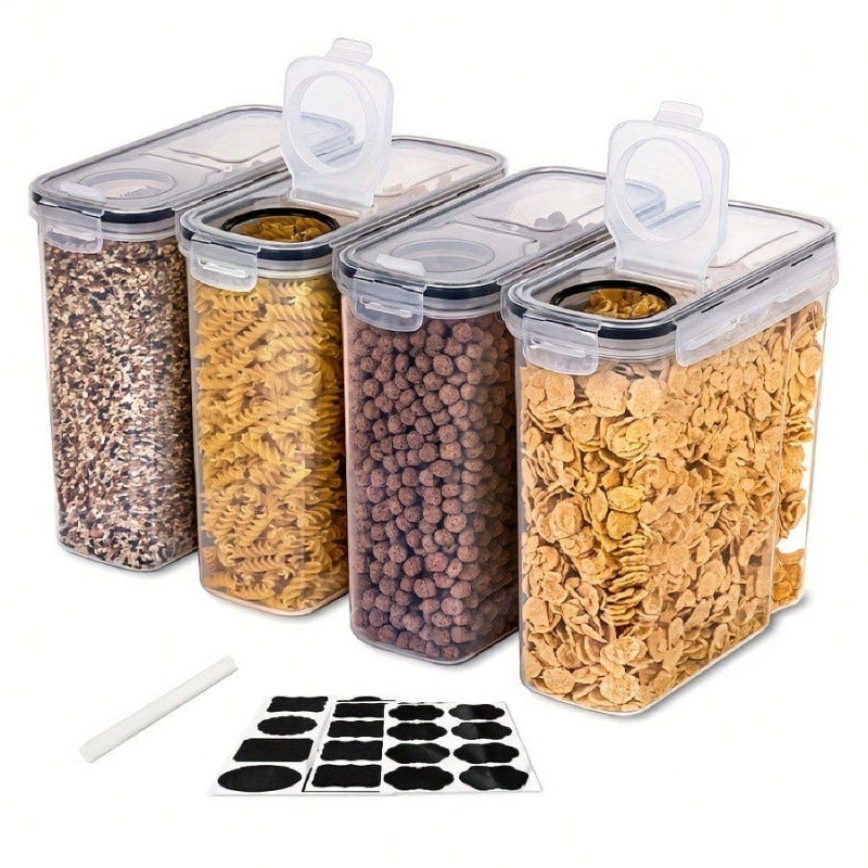 4 عبوات من حاويات تخزين الطعام - مراجعة Food Storage In Pantry وسعره