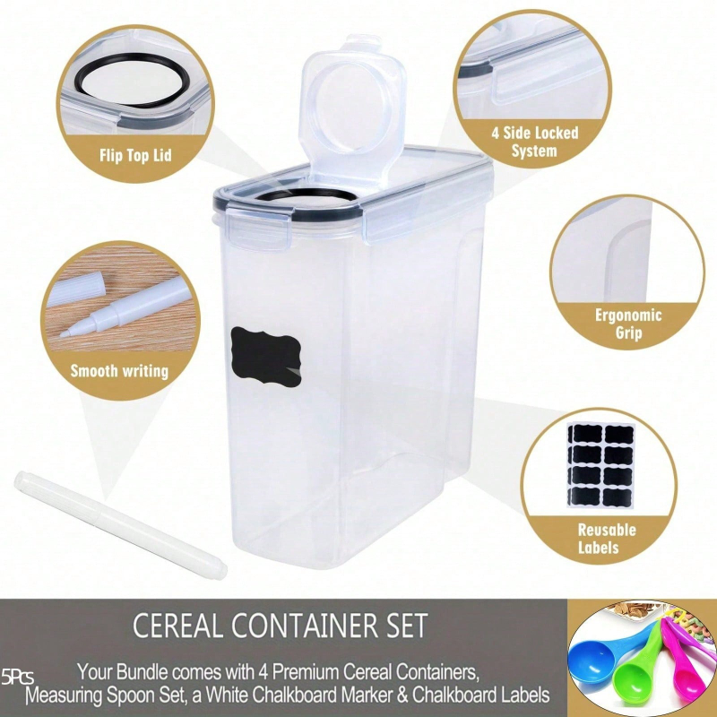 4 عبوات من حاويات تخزين الطعام - مراجعة Food Storage In Pantry وسعره
