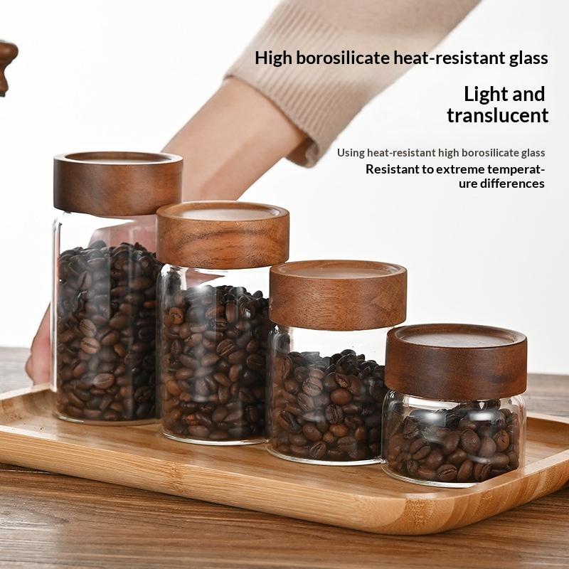 وعاء زجاجي شفاف محكم الإغلاق ل - مراجعة Food Storage Jars With Wooden Lids وسعره