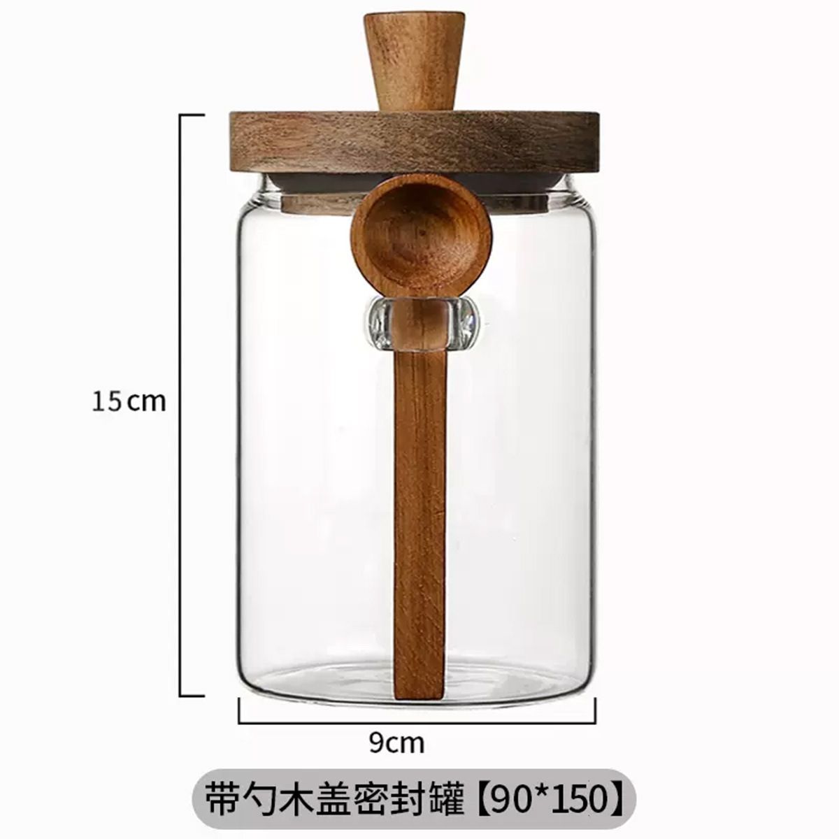 وعاء تخزين زجاجي بغطاء خشبي مح - مراجعة Food Storage Jars With Wooden Lids وسعره