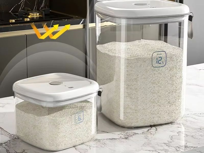 وعاء تخزين الأرز المفرغ الهواء - مراجعة Food Storage Box Large وسعره