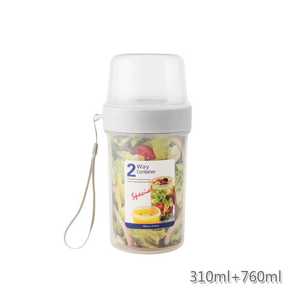 حاوية طعام محمولة مزدوجة الطبق - مراجعة Food Storage Jars With Wooden Lids وسعره